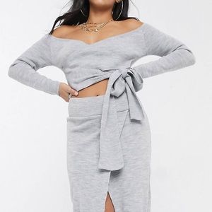 Wrapped Cropped Sweater - Brand New